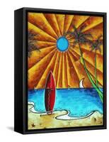 Waiting For The Surf-Megan Aroon Duncanson-Framed Stretched Canvas