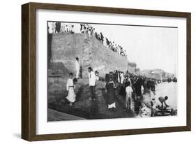 Waiting for the Troop Barges to Arrive, Tigris River, Baghdad, Iraq, 1917-1919-null-Framed Giclee Print