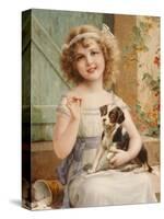 Waiting for the Vet-Emile Vernon-Stretched Canvas