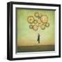 Waiting for Time to Fly-Duy Huynh-Framed Art Print