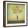 Waiting for Time to Fly-Duy Huynh-Framed Art Print