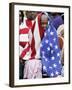 Waiting in the Rain with Other Flood Victims Outside the Convention Center in New Orleans-null-Framed Photographic Print