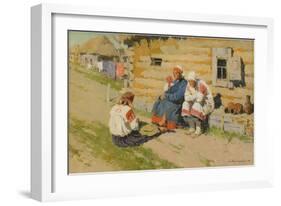 Waiting in the Sun, 1894-Sergei Arsenyevich Vinogradov-Framed Giclee Print