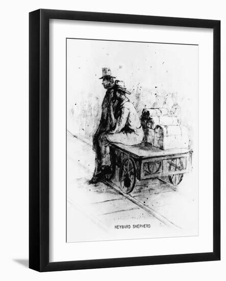 Waiting on the Train-Heyward Shepherd-Framed Giclee Print