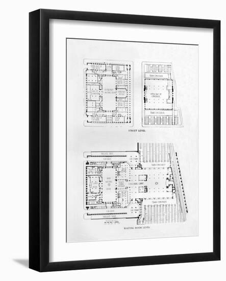 Waiting room level, Chicago Union Station, Illinois, 1926-null-Framed Giclee Print