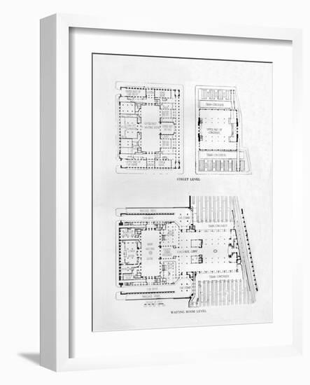 Waiting room level, Chicago Union Station, Illinois, 1926-null-Framed Giclee Print