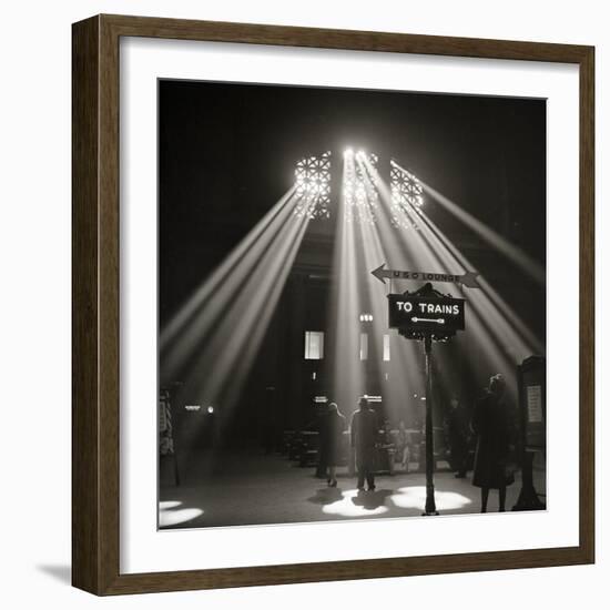 Waiting Room of the Union Station, Chicago-null-Framed Photographic Print