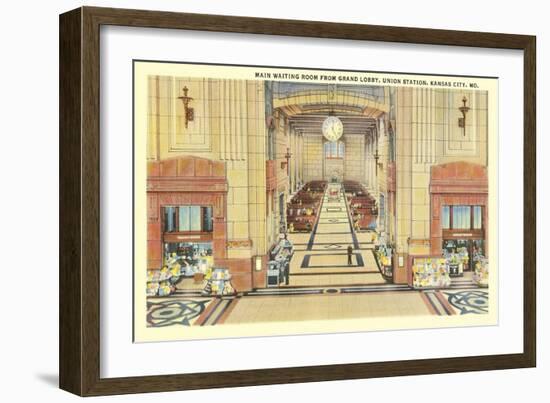 Waiting Room, Union Station, Kansas City, Missouri-null-Framed Art Print