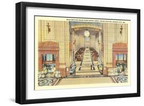 Waiting Room, Union Station, Kansas City, Missouri-null-Framed Art Print