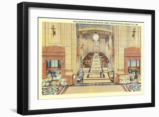 Waiting Room, Union Station, Kansas City, Missouri-null-Framed Art Print
