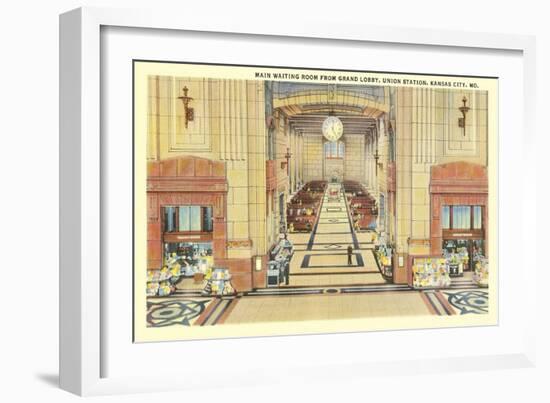 Waiting Room, Union Station, Kansas City, Missouri-null-Framed Art Print