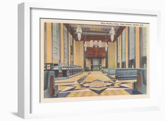 Waiting Room, Union Station, Omaha, Nebraska-null-Framed Art Print