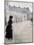 Waiting, Rue De Chateaubriand in Paris by Jean Beraud-null-Mounted Giclee Print