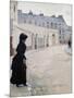 Waiting, Rue De Chateaubriand in Paris by Jean Beraud-null-Mounted Giclee Print