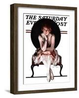 "Waiting," Saturday Evening Post Cover, April 14, 1923-Pearl L. Hill-Framed Giclee Print