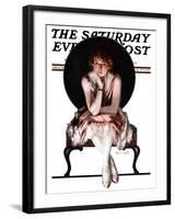 "Waiting," Saturday Evening Post Cover, April 14, 1923-Pearl L. Hill-Framed Giclee Print