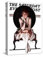 "Waiting," Saturday Evening Post Cover, April 14, 1923-Pearl L. Hill-Stretched Canvas
