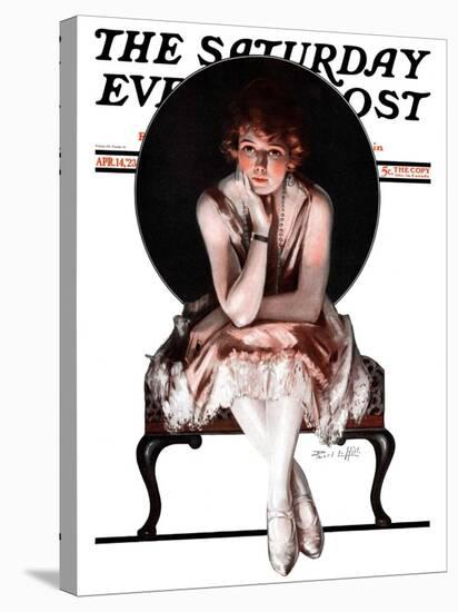 "Waiting," Saturday Evening Post Cover, April 14, 1923-Pearl L. Hill-Stretched Canvas