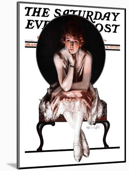 "Waiting," Saturday Evening Post Cover, April 14, 1923-Pearl L. Hill-Mounted Giclee Print