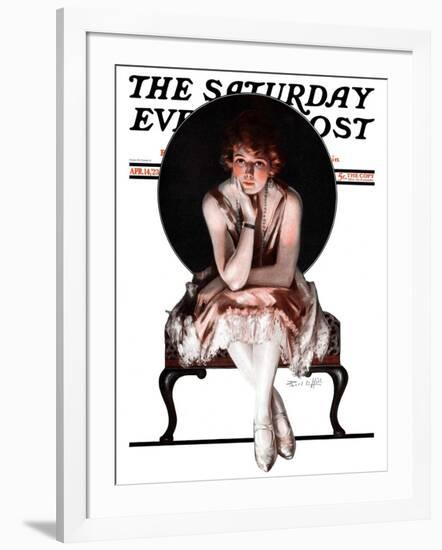 "Waiting," Saturday Evening Post Cover, April 14, 1923-Pearl L. Hill-Framed Giclee Print