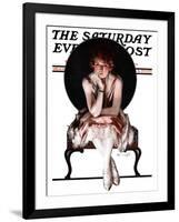 "Waiting," Saturday Evening Post Cover, April 14, 1923-Pearl L. Hill-Framed Giclee Print