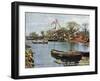 Waiting the Arrival of the Mission Steamer, Likoma, Lake Nyasa, Africa, 1904-null-Framed Giclee Print