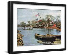 Waiting the Arrival of the Mission Steamer, Likoma, Lake Nyasa, Africa, 1904-null-Framed Giclee Print