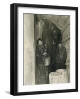 Waiting to Be Let in the Mulberry Street Station, 1892 (Gelatin Silver Print)-Jacob August Riis-Framed Giclee Print