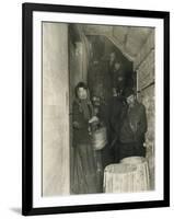 Waiting to Be Let in the Mulberry Street Station, 1892 (Gelatin Silver Print)-Jacob August Riis-Framed Giclee Print