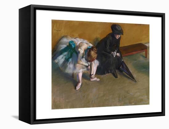 Waiting-Edgar Degas-Framed Stretched Canvas