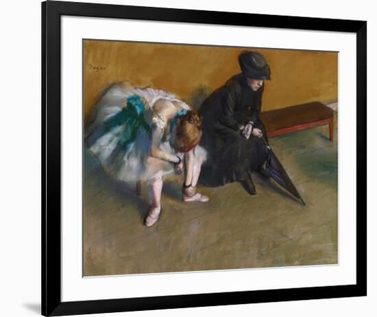 Waiting-Edgar Degas-Framed Art Print