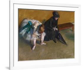 Waiting-Edgar Degas-Framed Art Print