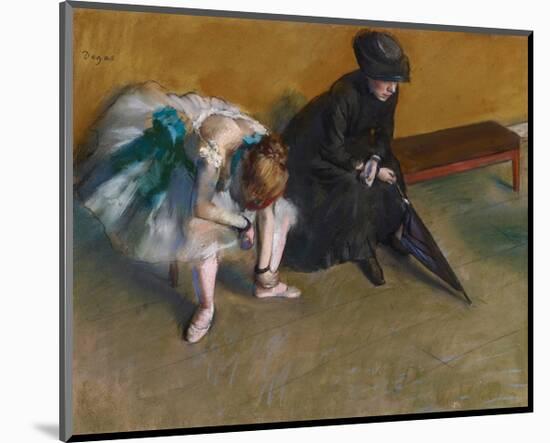 Waiting-Edgar Degas-Mounted Art Print