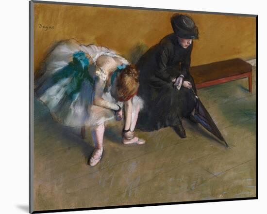 Waiting-Edgar Degas-Mounted Art Print