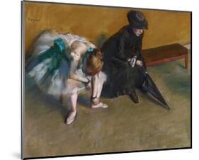 Waiting-Edgar Degas-Mounted Art Print