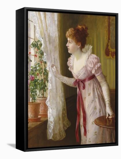 Waiting-Charles Haigh-Wood-Framed Stretched Canvas