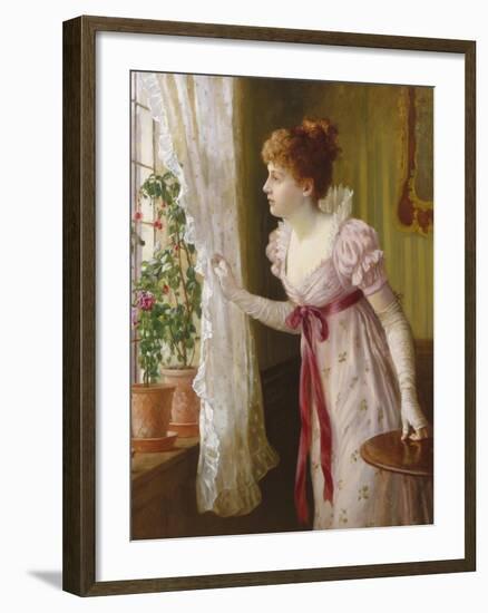 Waiting-Charles Haigh-Wood-Framed Giclee Print