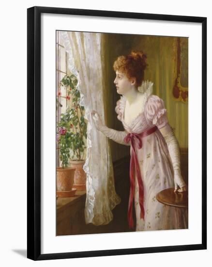 Waiting-Charles Haigh-Wood-Framed Giclee Print