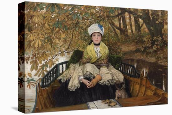 Waiting-James Jacques Joseph Tissot-Stretched Canvas