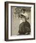 Waitress in a German Bierkeller Brings Tankards of Foaming Ale to Her Customers-null-Framed Art Print