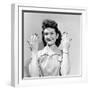 Waitress Showing Her Neatly Polished Nails at Industry School in Wichita, Kansas. 1949-George Skadding-Framed Photographic Print