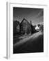 Waits River, View of Church and Barn in Autumn, Northeast Kingdom, Vermont, USA-Walter Bibikow-Framed Photographic Print