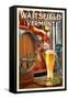 Waitsfield, Vermont - the Art of Beer-Lantern Press-Framed Stretched Canvas