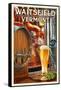 Waitsfield, Vermont - the Art of Beer-Lantern Press-Framed Stretched Canvas