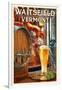 Waitsfield, Vermont - the Art of Beer-Lantern Press-Framed Art Print