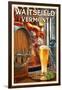 Waitsfield, Vermont - the Art of Beer-Lantern Press-Framed Art Print