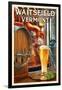 Waitsfield, Vermont - the Art of Beer-Lantern Press-Framed Art Print