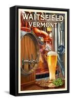 Waitsfield, Vermont - the Art of Beer-Lantern Press-Framed Stretched Canvas