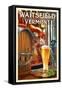 Waitsfield, Vermont - the Art of Beer-Lantern Press-Framed Stretched Canvas