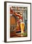 Waitsfield, Vermont - the Art of Beer-Lantern Press-Framed Art Print